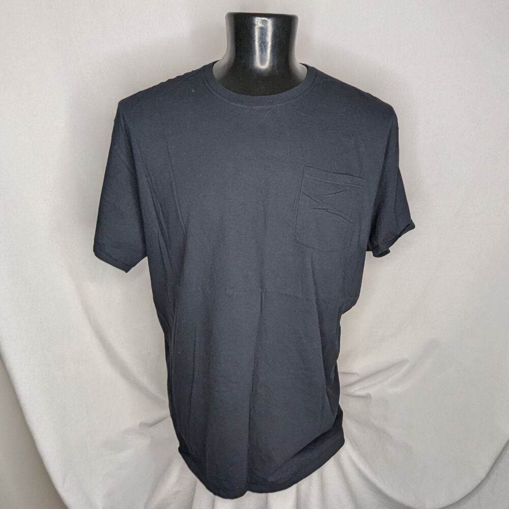 Men's Shirts FOTL Cotton T-shirt for Men 2XL Black Casual